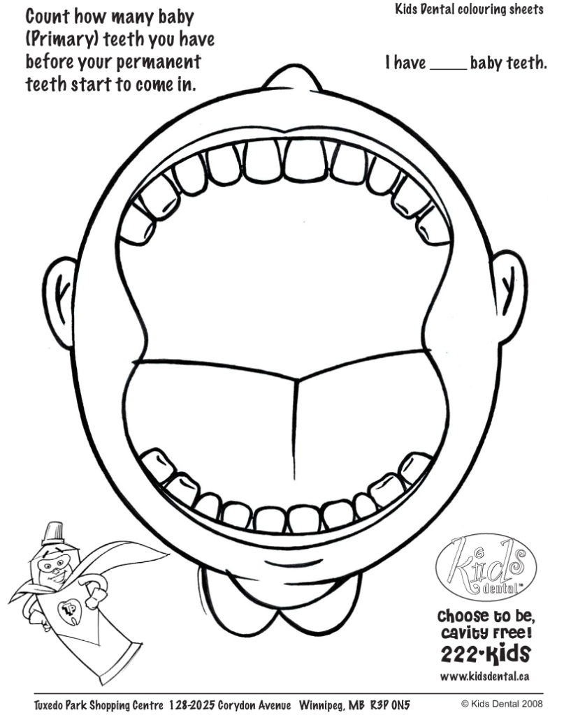 807x1024 Teeth Coloring Pages Preschool305014 Free Coloring Pages 4186