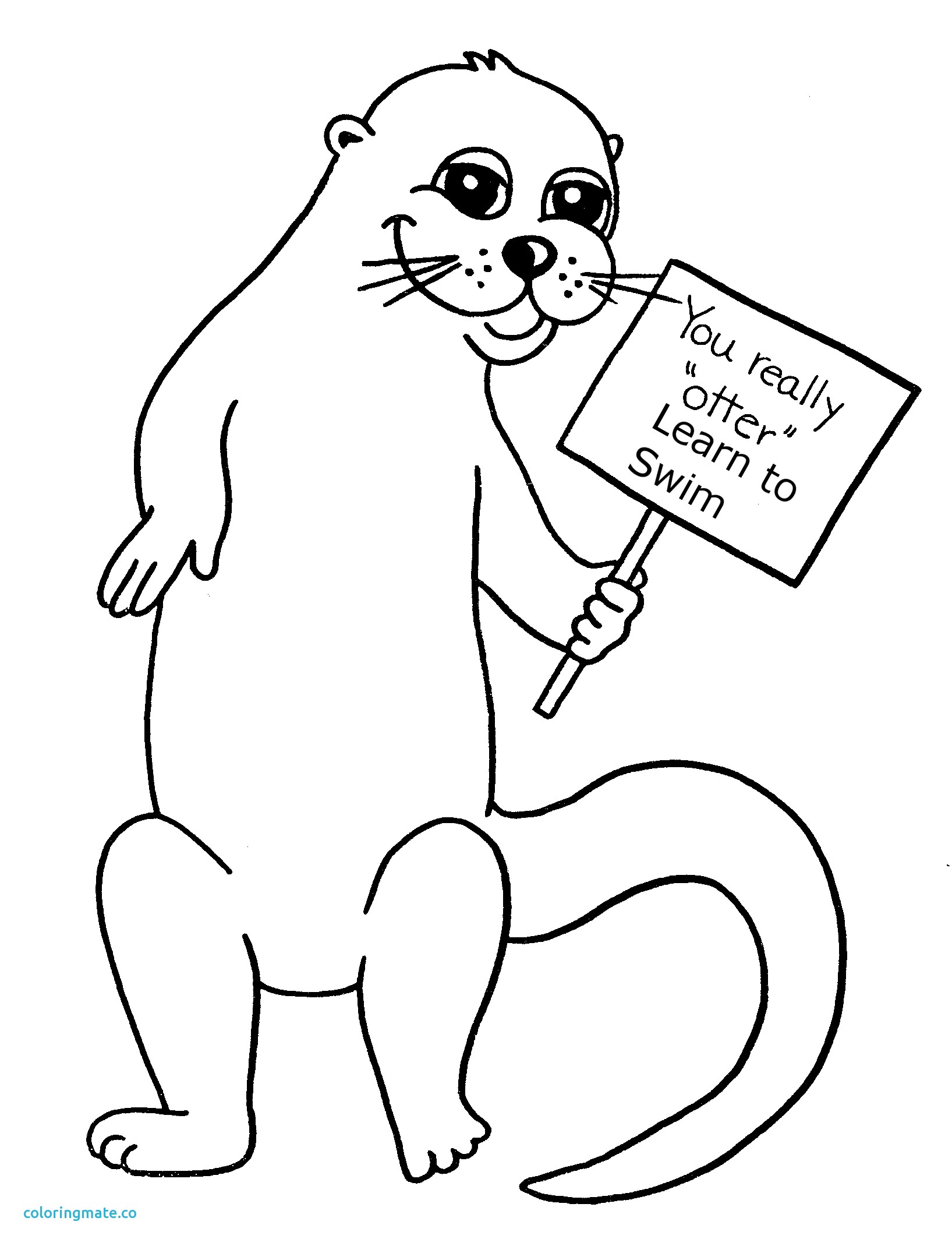 1635x2139 Rare Sea Otter Coloring Page A For The Pups