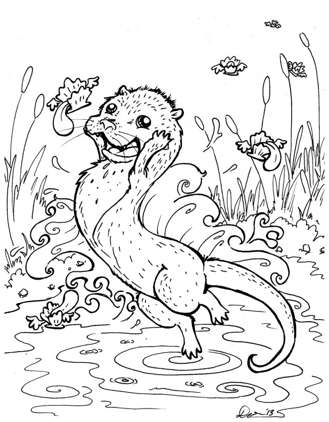 640x821 Otter Coloring Pages Best Otter Coloring Pages 68 About Remodel