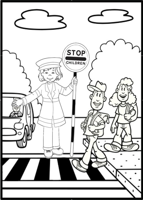 Olivia Road Safety Colouring Page 496x694 Olivia Road Safety Colouring Page