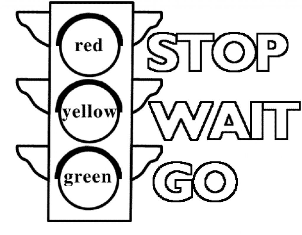 1024x797 Stop Sign Color Pages Traffic Light Signs Coloring Printable