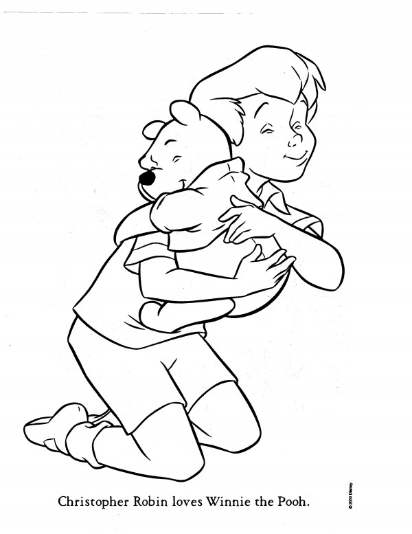 600x777 Christopher Robin Coloring Pages