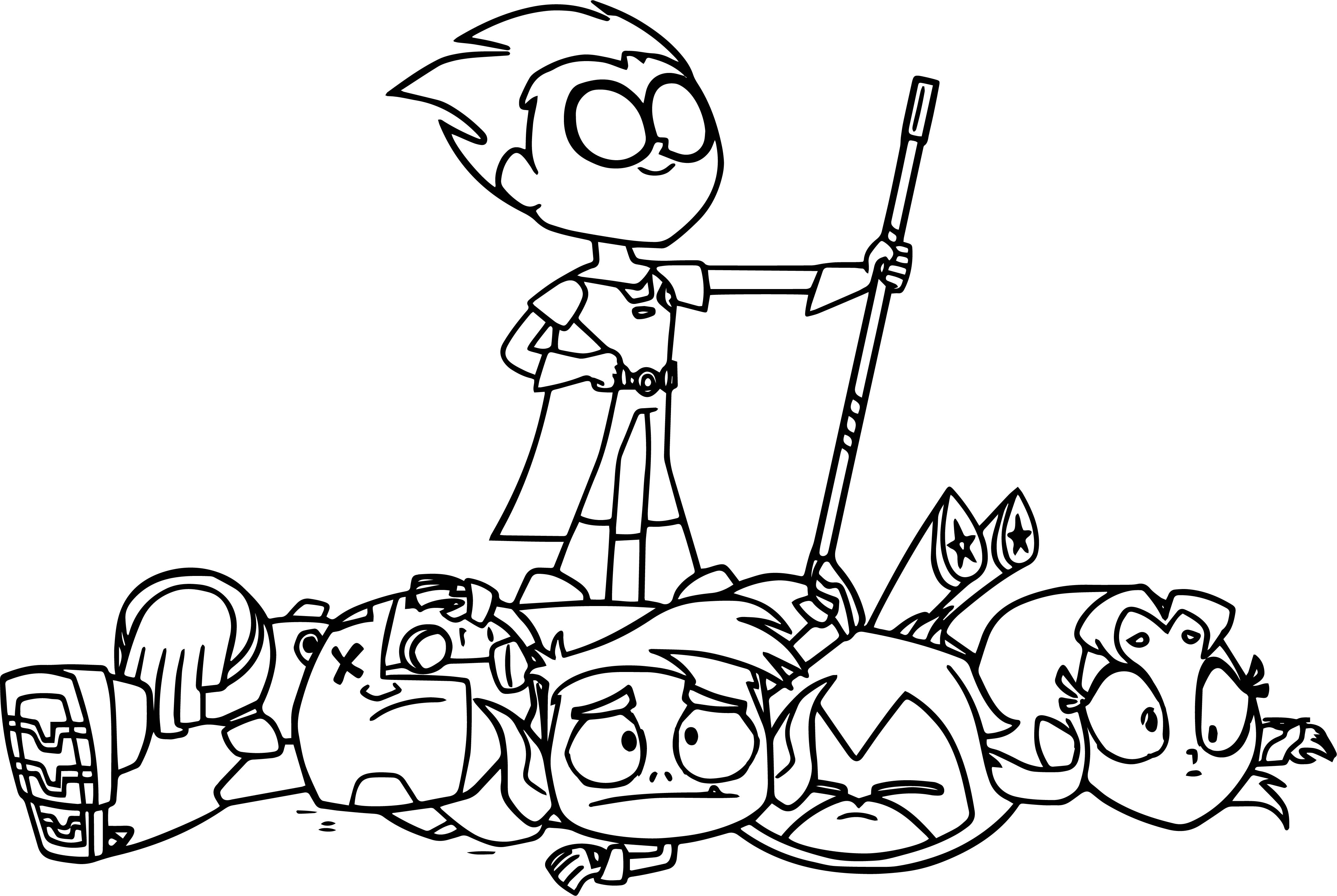 4398x2948 Teen Titans Drawing 21 For Go Robin Coloring Pages