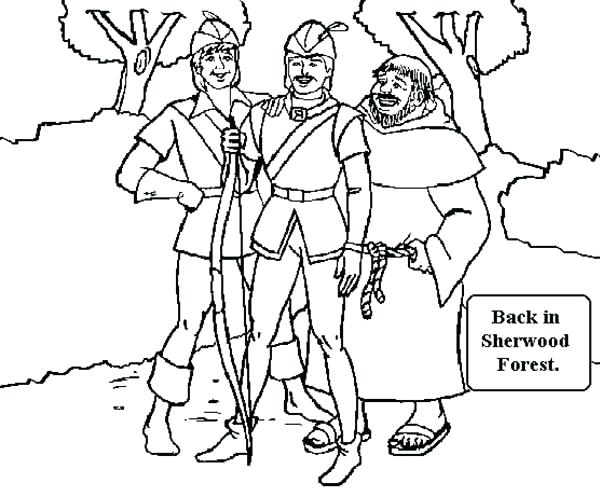 Robin Hood Coloring Page Robin Hood Back In Forest Coloring Pages 600x497 Robin Hood Coloring Page Robin Hood Back In Forest Coloring Pages