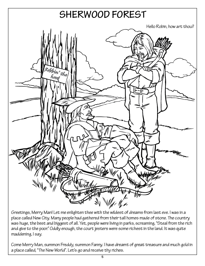 Robin Hood Coloring Pages 816x1056 Robin Hood Coloring Pages