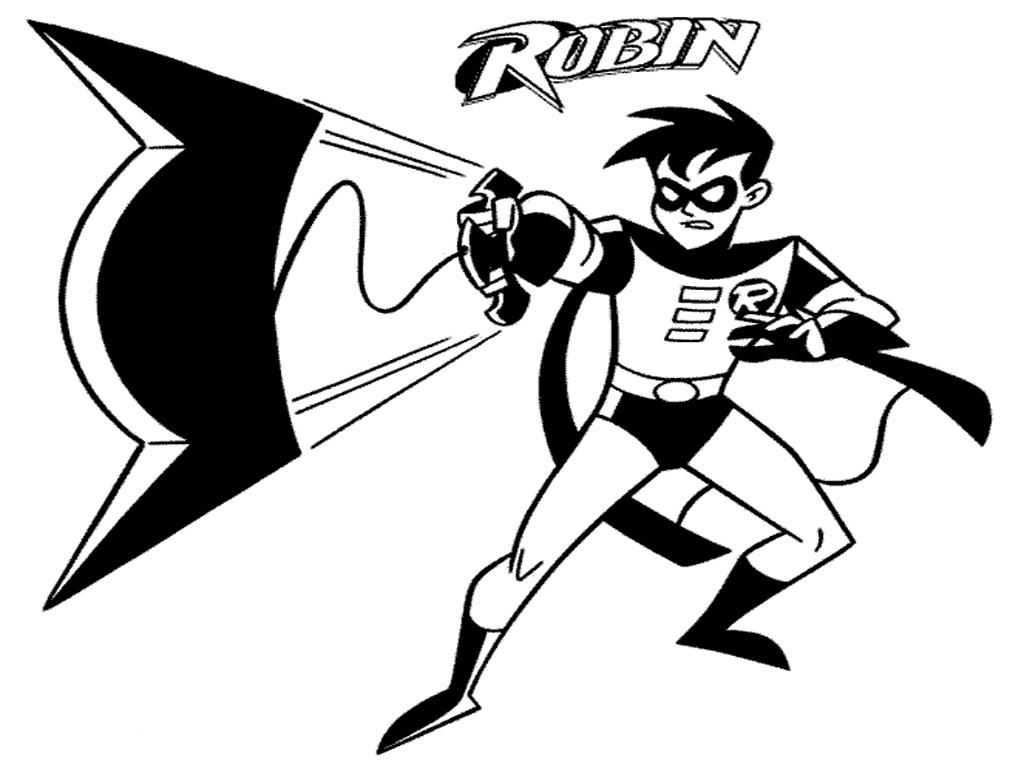 Batman And Robin Coloring Page 1024x768 Batman And Robin Coloring Page