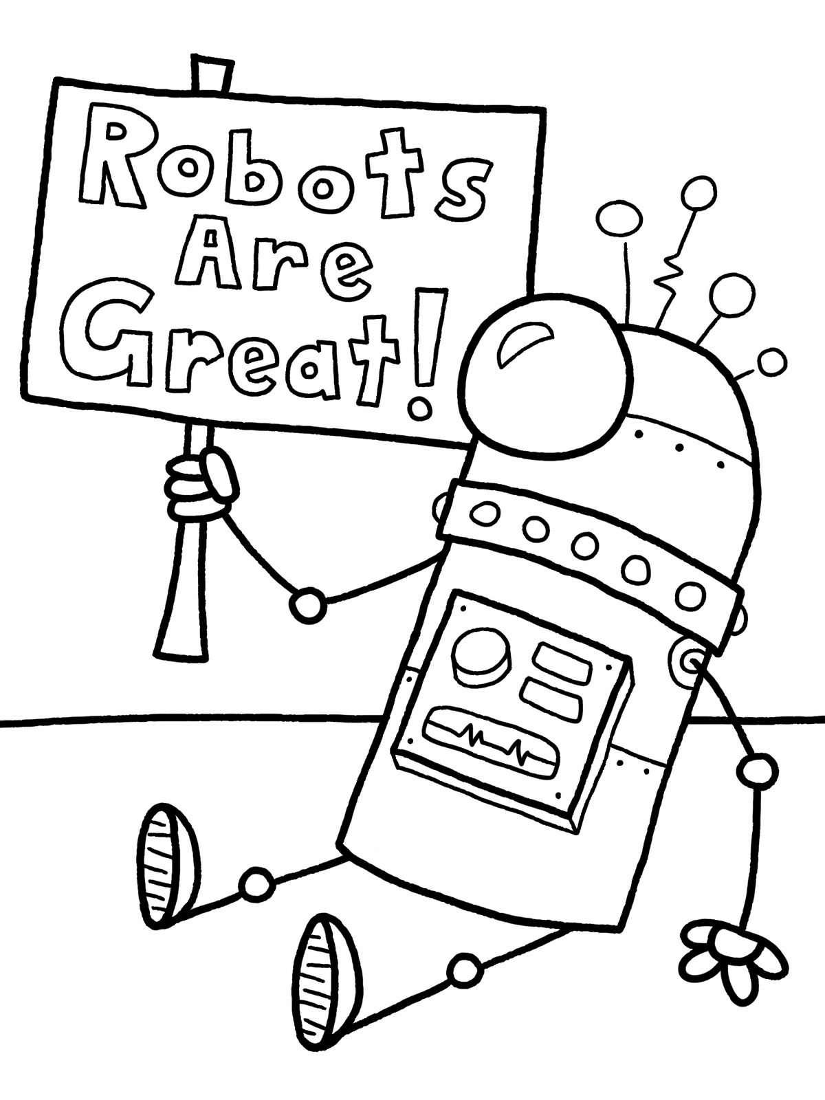 1200x1600 Robot Coloring Pages