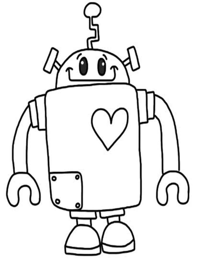 675x900 Robot Coloring Pages