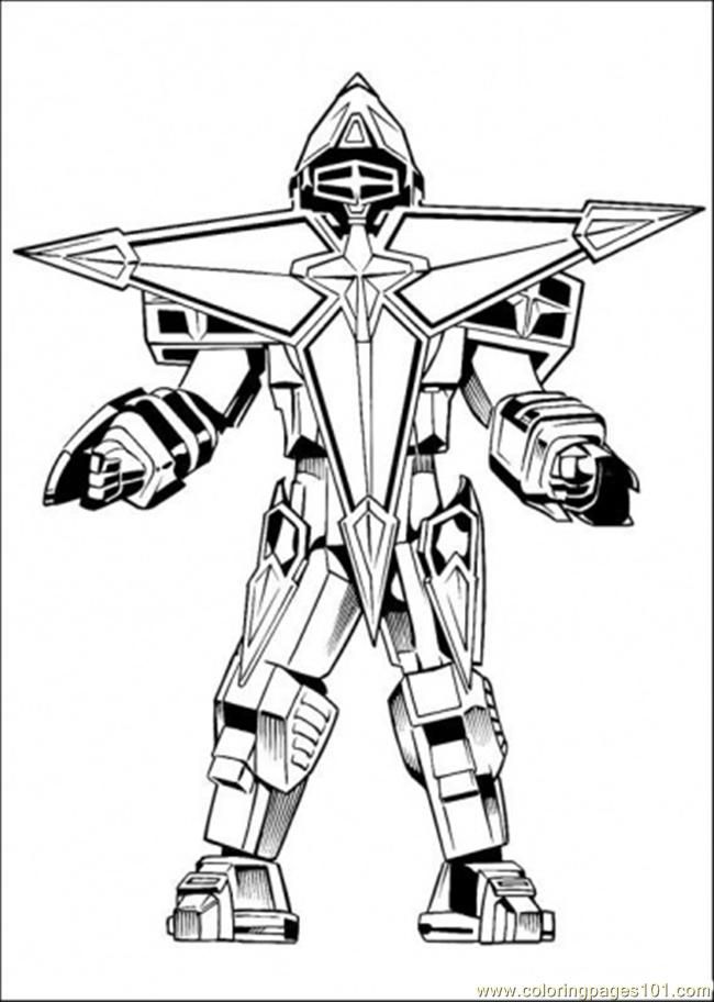 650x912 Robot Enemy Coloring Page (Cartoons Gt Power Rangers) Superhero