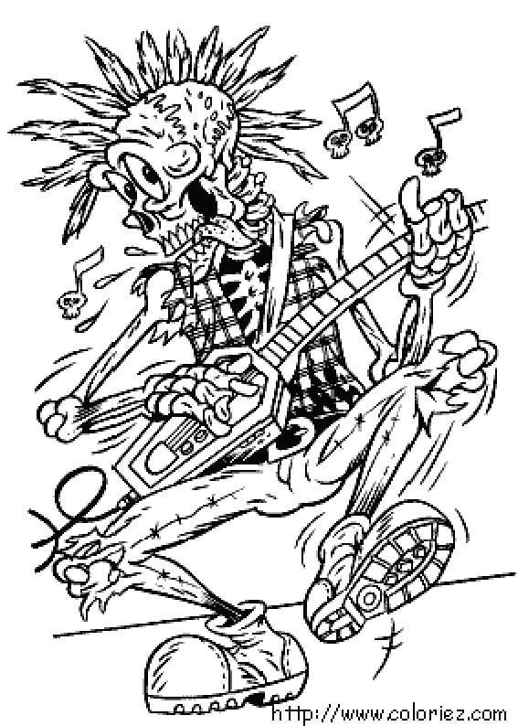 567x794 Coloriage Halloween Rock'N Roll Colouring Mandalas
