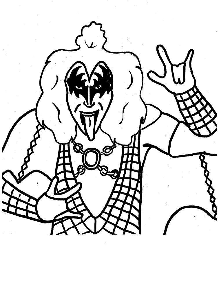 756x978 Kiss Coloring Pages Kiss Coloring Pages New Free Kiss Rock Band