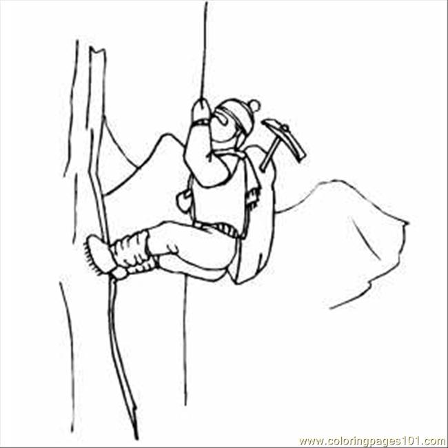 650x650 Mountain Climbing Coloring Page