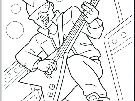 Rock N Roll Coloring Pages And Home S 440x330 Rock N Roll Coloring Pages And Home S