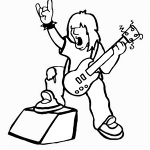 Rock Star Coloring Pages Birthday Printable 300x300 Rock Star Coloring Pages Birthday Printable