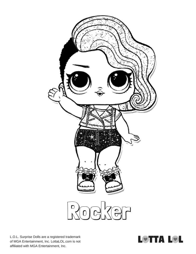 Rocker Glitter Lol Surprise Doll Coloring Page Rockers And Dolls 816x1056 Rocker Glitter Lol Surprise Doll Coloring Page Rockers And Dolls