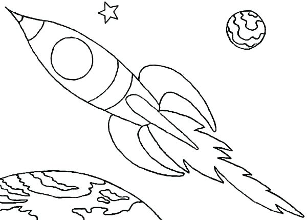 600x429 Rocket Coloring Sheet