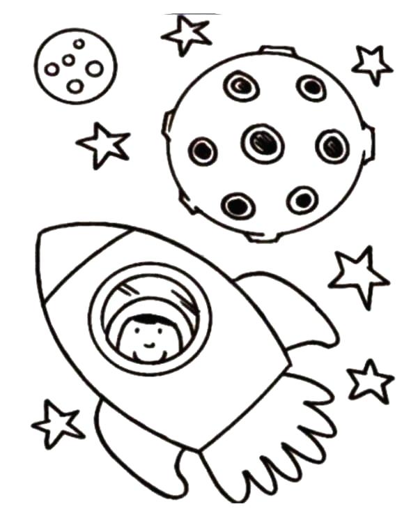 600x753 Rocketship Coloring Page Ship Coloring Page Astronaut Inside