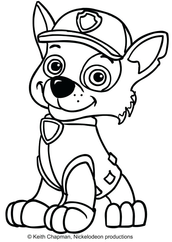 606x850 Paw Patrol Coloring Pages With Rocky Coloring Page Paw Patrol Paw