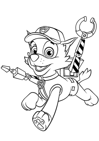 339x480 Rocky With Claws Coloring Page From Paw Patrol Category. Select