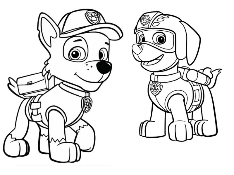 Coloring Page Paw Patrol Zuma And Rocky 4 800x600 Coloring Page Paw Patrol Zuma And Rocky 4