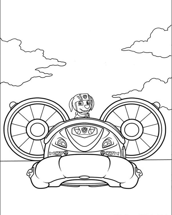 Paw Patrol Coloring Pages Zuma Vehicle 600x750 Paw Patrol Coloring Pages Zuma Vehicle