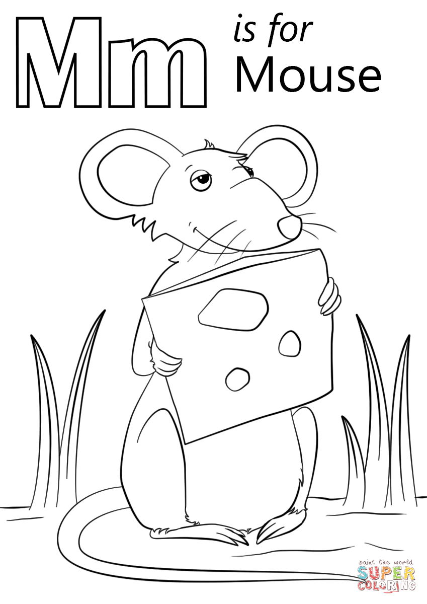 Advice Mouse Coloring Page M Is For Free Print 849x1200 Advice Mouse Coloring Page M Is For Free Print