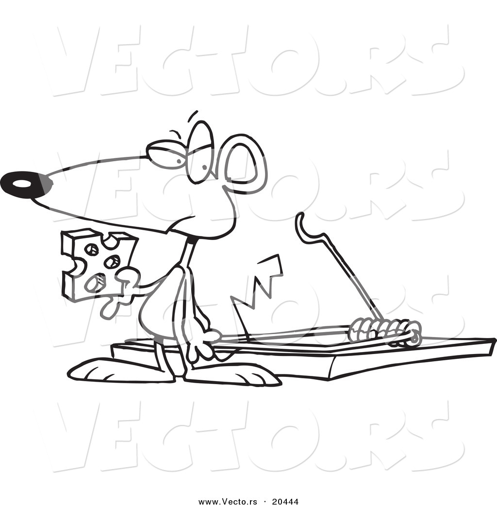 Vector Of A Cartoon Mouse Holding Cheese By A Trap 1024x1044 Vector Of A Cartoon Mouse Holding Cheese By A Trap