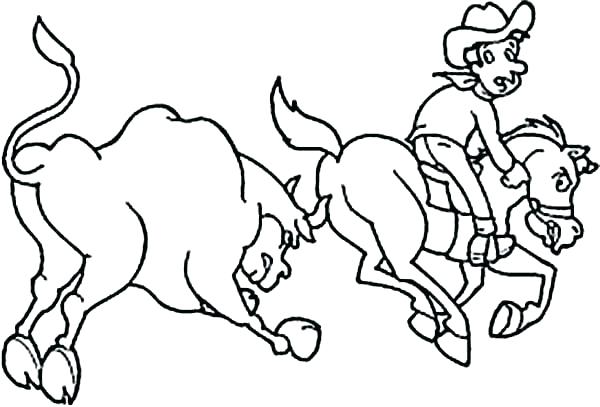 600x407 Rodeo Coloring Pages Cowgirl Doing Circus Horse Coloring Page