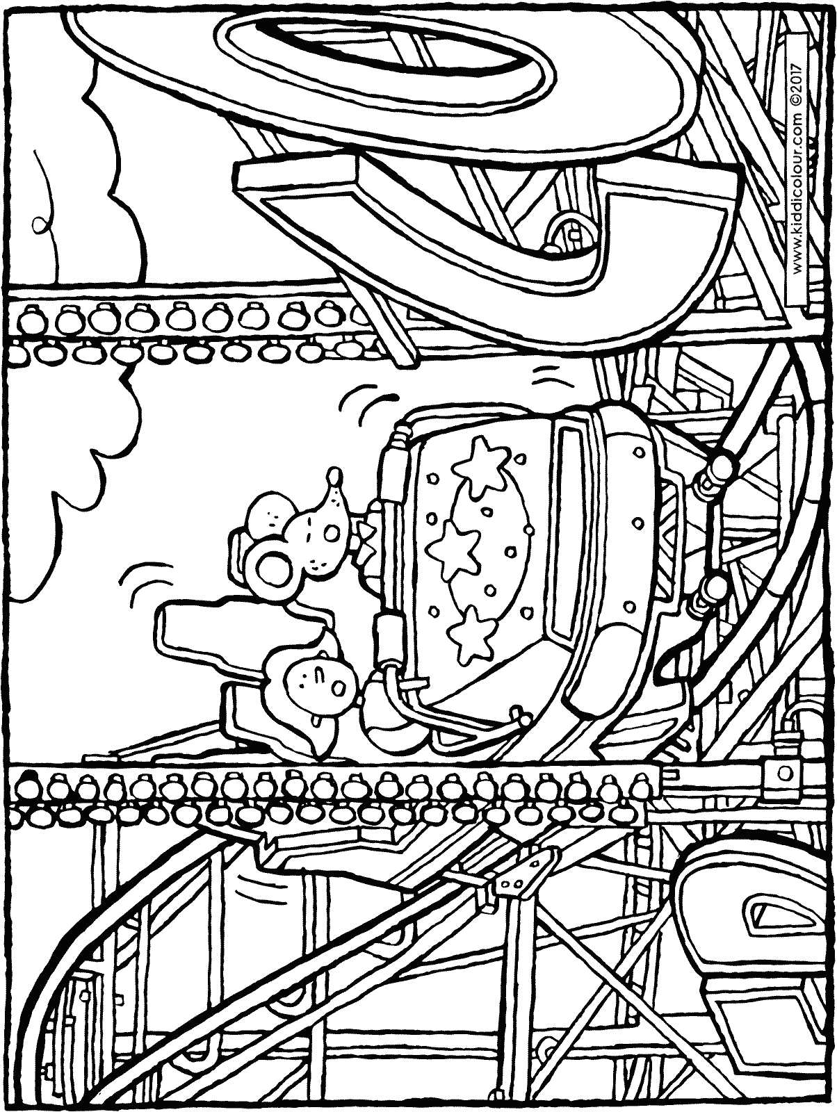 1204x1600 Genuine Roller Coaster Coloring Page Rollercoaster At The Fair