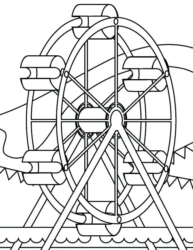 618x800 Amusement Park Coloring Pages Roller Coaster Coloring Page Free
