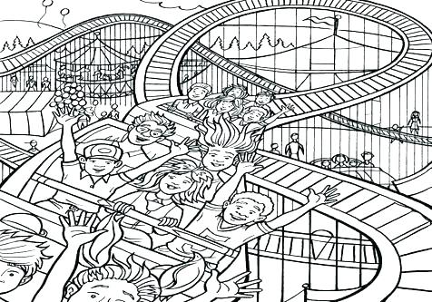 Roller Coaster Coloring Pages at GetColorings.com | Free printable ...
