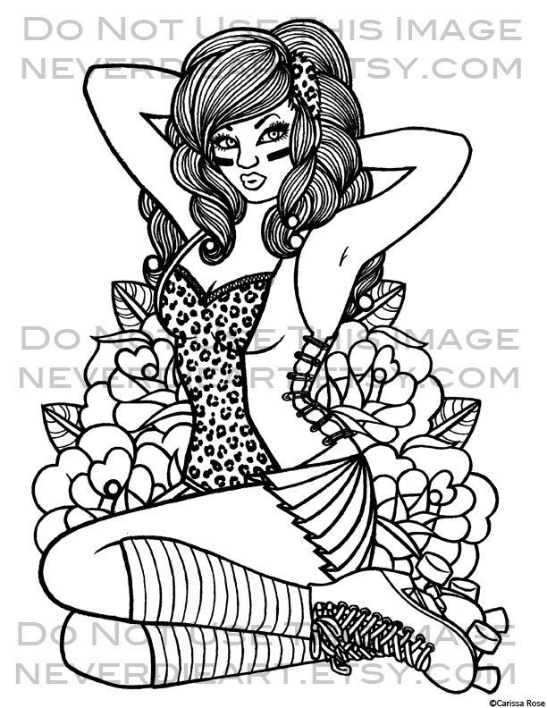 612x792 Digital Download Print Your Own Coloring Book Outline Page
