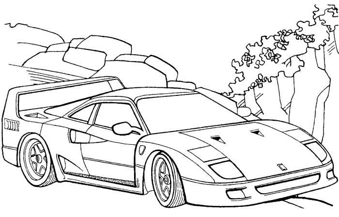 Ferrari F40 Coloring Page Ferrari Ferrari F40 700x448 Ferrari F40 Coloring Page Ferrari Ferrari F40