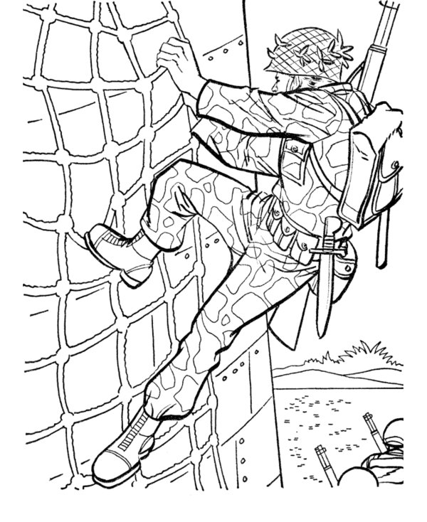 Army Man Coloring Pages 600x734 Army Man Coloring Pages