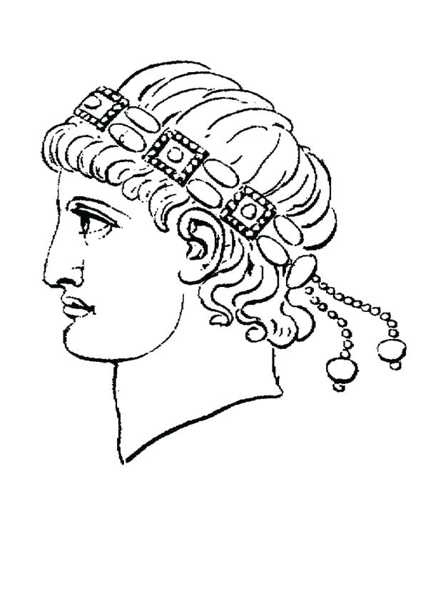 600x849 Cool Ancient Rome Coloring Pages A Head Figure Of Ancient Coloring