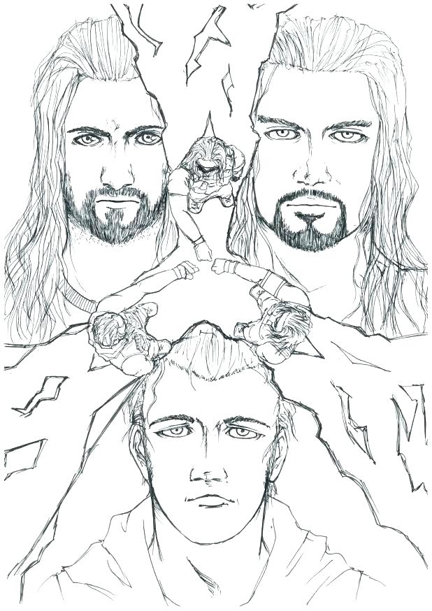 618x874 Wwe Diva Coloring Pages Divas Coloring Pages Roman Reigns Coloring