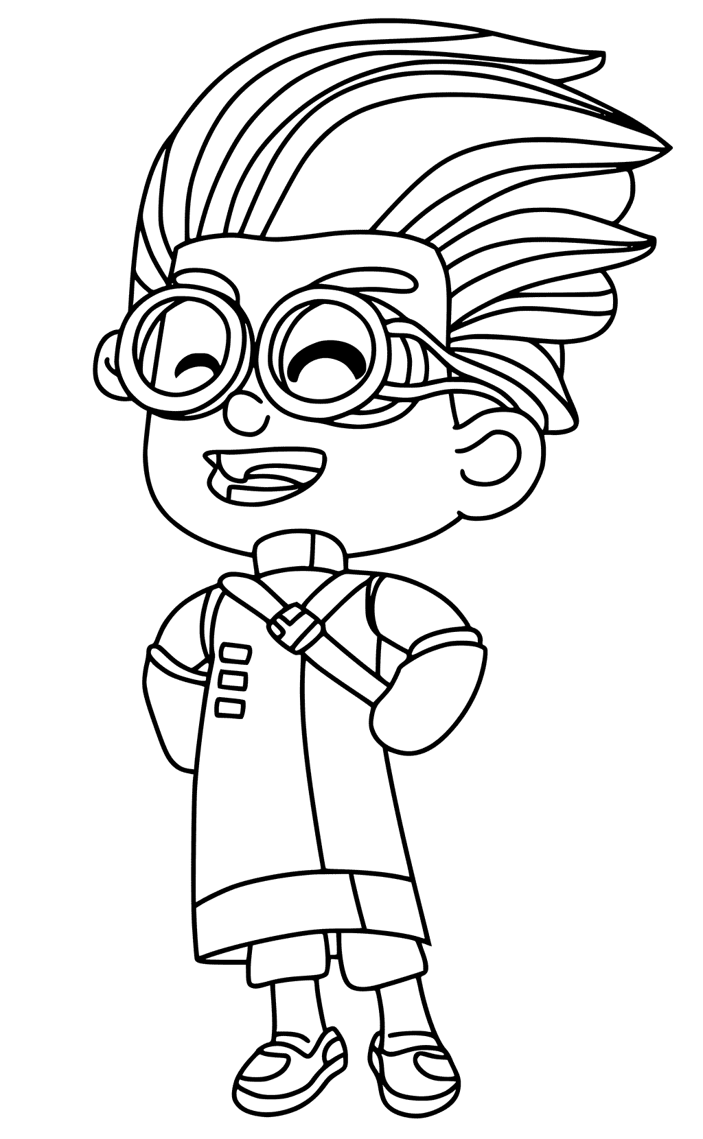 1024x1660 Romeo From Pj Masks Coloring Page