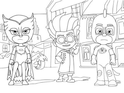 405x305 Gekko, Amaya And Romeo Coloring Page