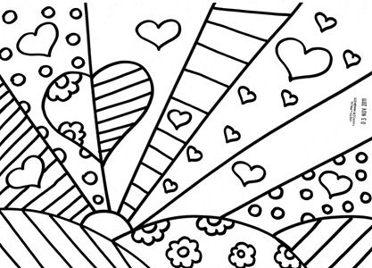Romero Britto Coloring Pages