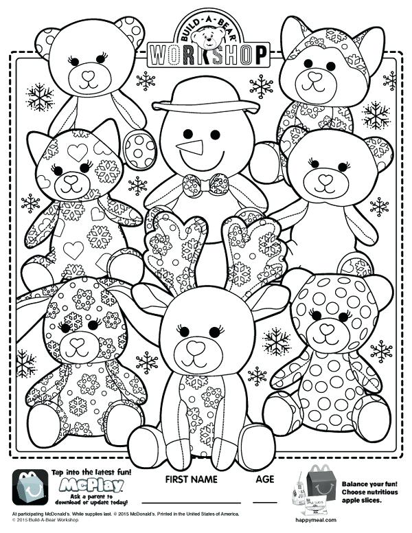 Mcdonalds Coloring Pages Free Build A Bear Printable Coloring Page 600x776 Mcdonalds Coloring Pages Free Build A Bear Printable Coloring Page
