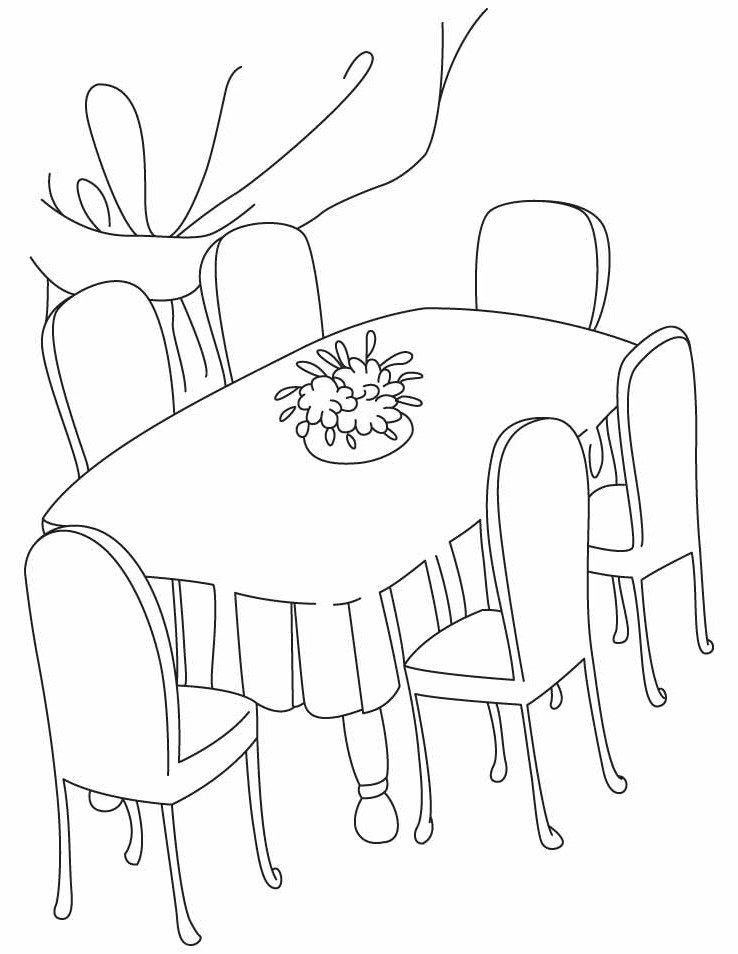 Dining Room Coloring Pages Download And Print For Free 738x954 Dining Room Coloring Pages Download And Print For Free