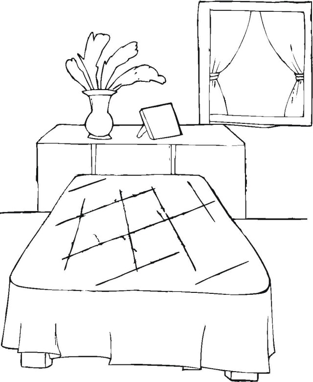 Free Coloring Page Of Elisha's Room 640x780 Free Coloring Page Of Elisha's Room