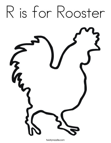 R Is For Rooster Coloring Page 468x605 R Is For Rooster Coloring Page