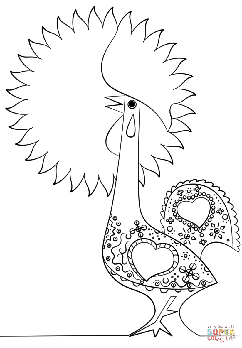 Portuguese Rooster Coloring Page Free Printable Coloring Pages 824x1186 Portuguese Rooster Coloring Page Free Printable Coloring Pages