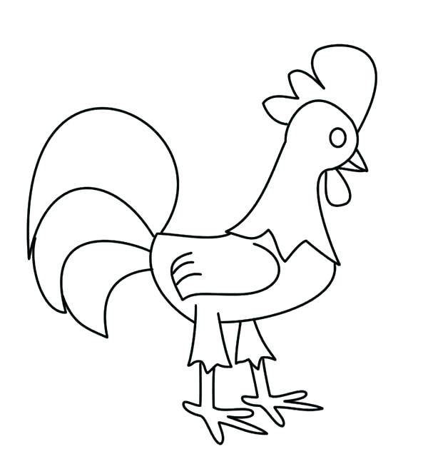 Rooster Coloring Page 600x643 Rooster Coloring Page