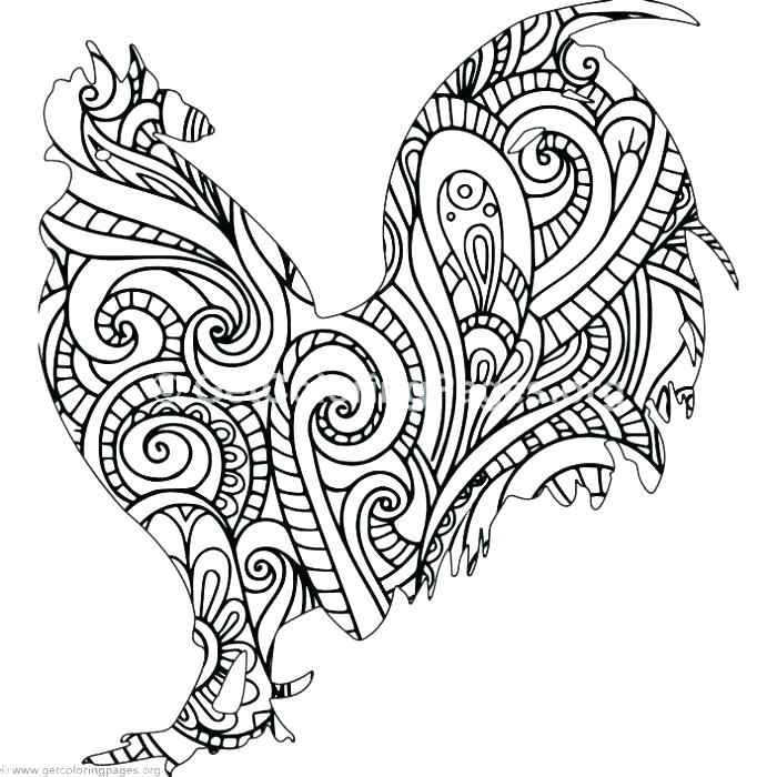 Rooster Coloring Page 700x700 Rooster Coloring Page