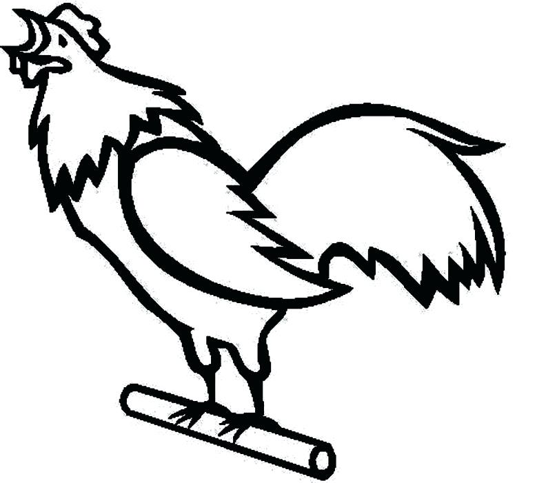 808x701 Little Red Hen Coloring Page Printable Rooster Coloring Pages Easy