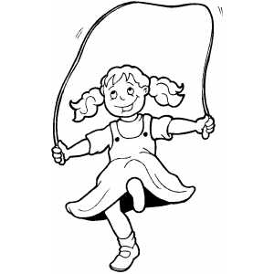 Little Girl Jumping Rope Coloring Sheet 300x300 Little Girl Jumping Rope Coloring Sheet