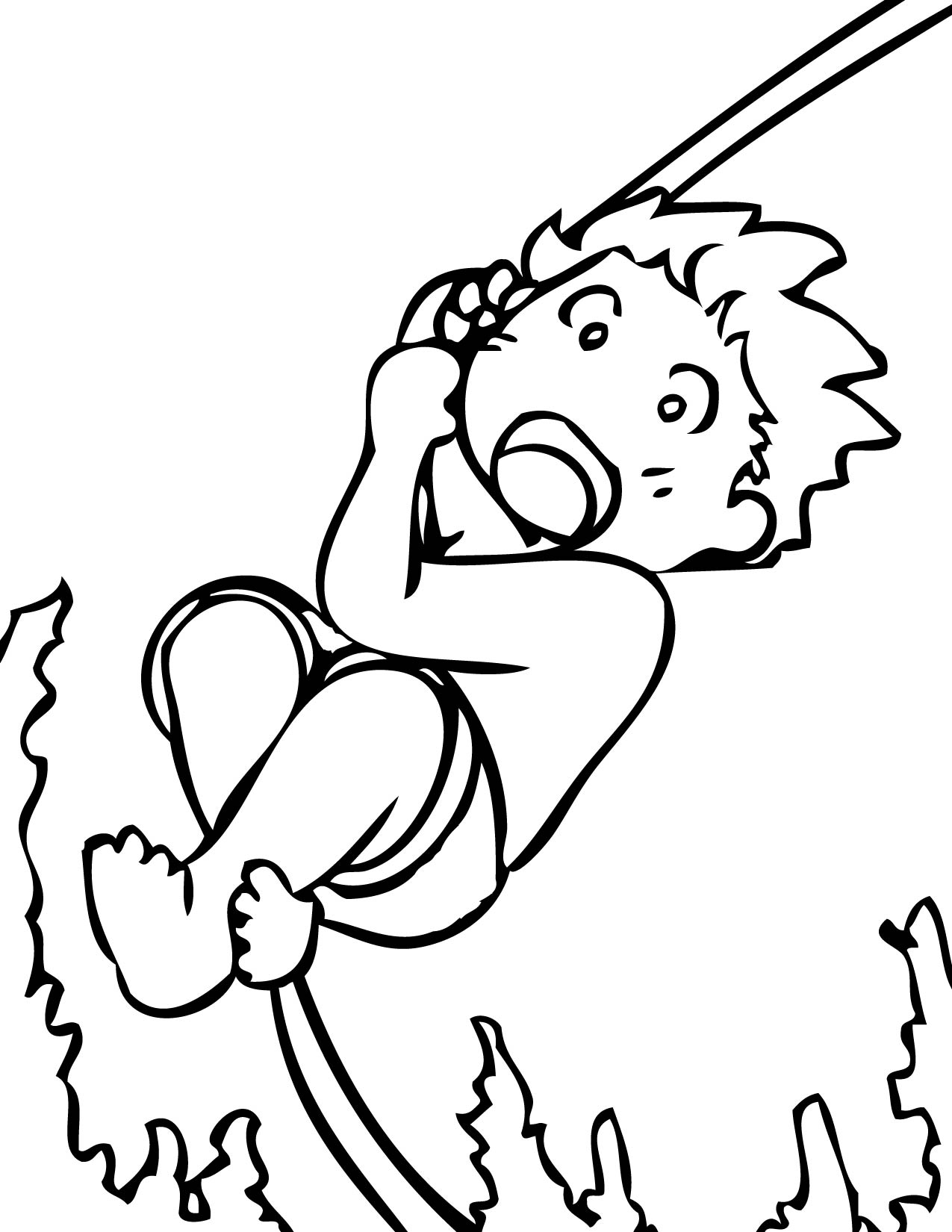 Rope Swing Coloring Page 1275x1650 Rope Swing Coloring Page