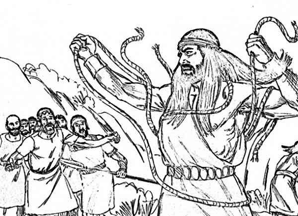Samson Pull Tick Rope Coloring Page Color Luna 600x436 Samson Pull Tick Rope Coloring Page Color Luna